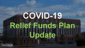 COVID19 Relief Funds Plan Update NCPRO Report July