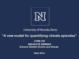 A new model for quantifying climate episodes ATMS