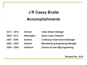 J R Casey Bralla Accomplishments 2013 2014 Gichner