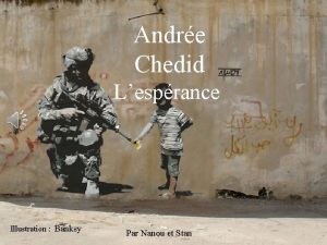 Andre Chedid Lesprance Illustration Banksy Par Nanou et