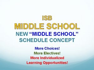 Isb bell schedule
