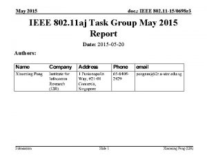 May 2015 doc IEEE 802 11 150698 r