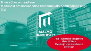 Minu sber on teadlane teadusest sotsiaalmeedias kommunikatsiooniteadlase pilgu