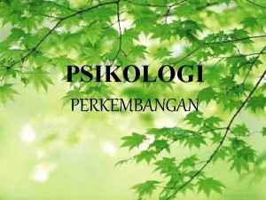 PSIKOLOGI PERKEMBANGAN KELOMPOK IV ROHMAN HIDAYAT M SHOLAHUDDIN