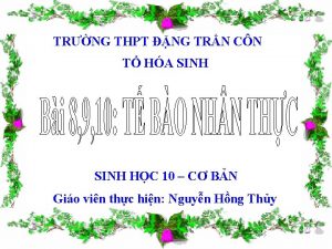 TRNG THPT NG TRN CN T HA SINH
