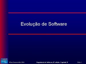 Evoluo de Software Ian Sommerville 2006 Engenharia de