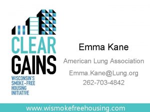 Emma Kane American Lung Association Emma KaneLung org