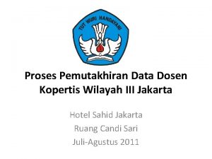 Proses Pemutakhiran Data Dosen Kopertis Wilayah III Jakarta