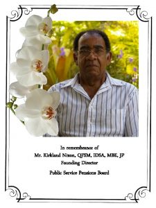 In remembrance of Mr Kirkland Nixon QFSM IDSA