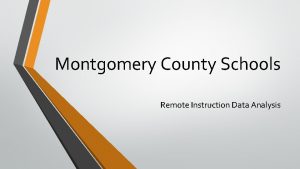 Montgomery County Schools Remote Instruction Data Analysis MCS