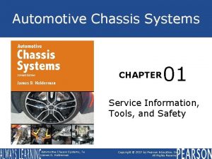 Automotive Chassis Systems CHAPTER 01 Service Information Tools