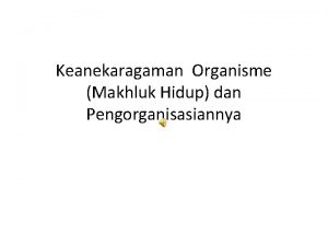 Keanekaragaman Organisme Makhluk Hidup dan Pengorganisasiannya Tingkat Keanekaragaman