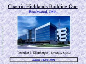 Chagrin Highlands Building One Beechwood Ohio Branden J
