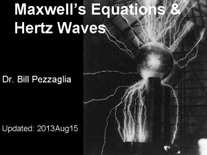 Maxwells Equations Hertz Waves Dr Bill Pezzaglia Updated