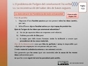 1 El problema de lorigen del coneixement i