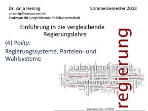 Dr Anja Hennig ahennigeuropauni de Professur fr Vergleichende