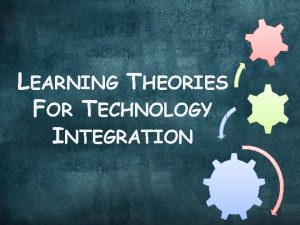 LEARNING THEORIES FOR TECHNOLOGY INTEGRATION OBJECTIVISM Also known