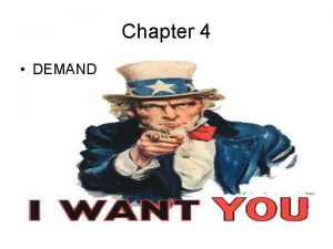 Chapter 4 DEMAND Section 1 Understanding Demand Demandthe