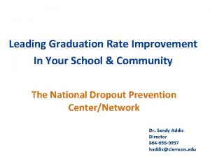 Leading Graduation Rate Improvement In Your School Community