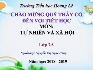 Trng Tiu hc Hong L MN T NHIN