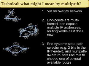 Technical what might I mean by multipath 1