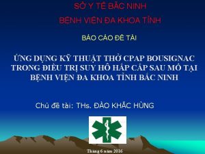 S Y T BC NINH BNH VIN A