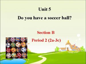 Unit 5 Do you have a soccer ball