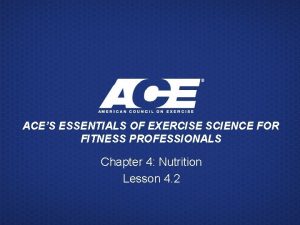 ACES ESSENTIALS OF EXERCISE SCIENCE FOR FITNESS PROFESSIONALS