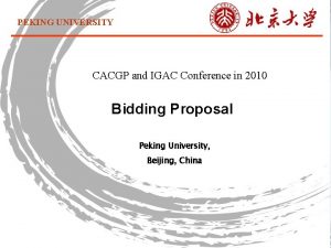 PEKING UNIVERSITY CACGP and IGAC Conference in 2010