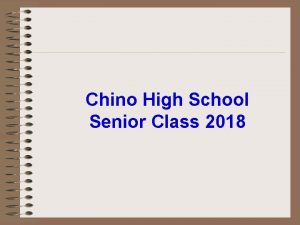 Chino High School Senior Class 2018 Graduation Requirements