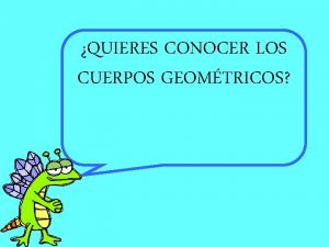 QUIERES CONOCER LOS CUERPOS GEOMTRICOS Cuerpos Geomtricos CUBO