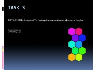 TASK 3 METASYSTEM Analysis of Technology Implementation at