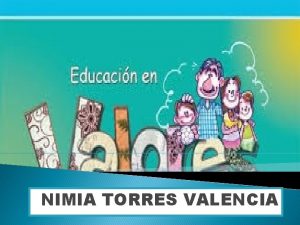 NIMIA TORRES VALENCIA INTRODUCCION En nuestra dcada la