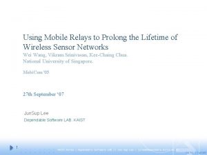 Using Mobile Relays to Prolong the Lifetime of