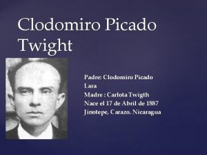 Clodomiro Picado Twight Padre Clodomiro Picado Lara Madre