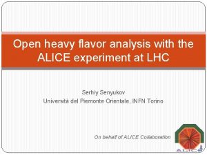Open heavy flavor analysis with the ALICE experiment