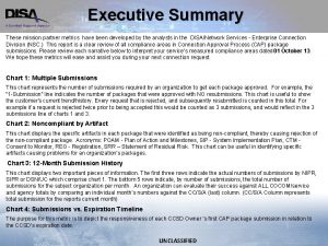 Executive Summary These mission partner metrics have been