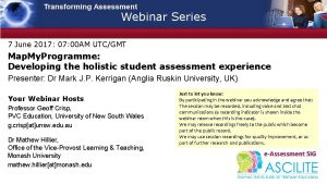 Webinar Series 7 June 2017 00 AM UTCGMT