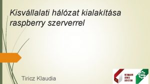 Kisvllalati hlzat kialaktsa raspberry szerverrel Tiricz Klaudia Mirt