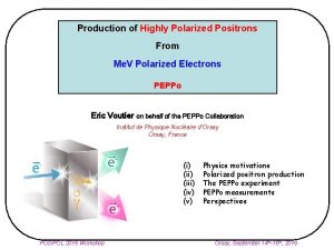 Production of Highly Polarized Positrons From Me V