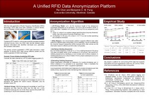 A Unified RFID Data Anonymization Platform Rui Chen