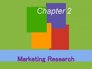 Chapter 2 Marketing Research 1 1 After studying
