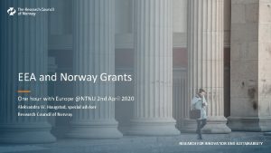 EEA and Norway Grants One hour with Europe