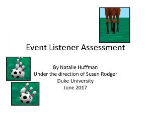 Event Listener Assessment By Natalie Huffman Under the