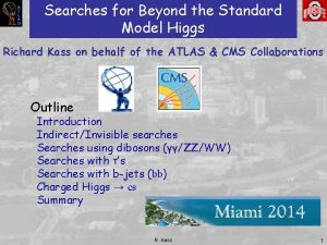 Searches for Beyond the Standard Model Higgs title