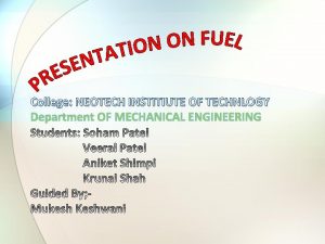 College NEOTECH INSTITIUTE OF TECHNLOGY Department OF MECHANICAL College NEOTECH INSTITIUTE OF TECHNLOGY Department OF MECHANICAL