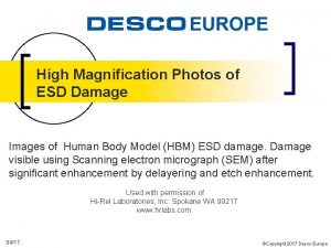 High Magnification Photos of ESD Damage Images of