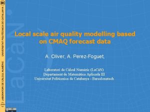 Local scale air quality modelling based on CMAQ