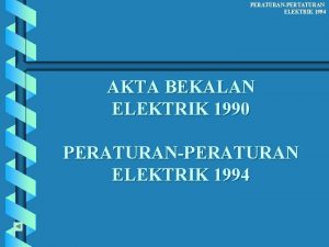 Peraturan-peraturan elektrik 1994