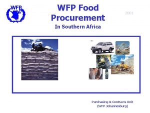 WFP Food Procurement 2001 In Southern Africa Purchasing